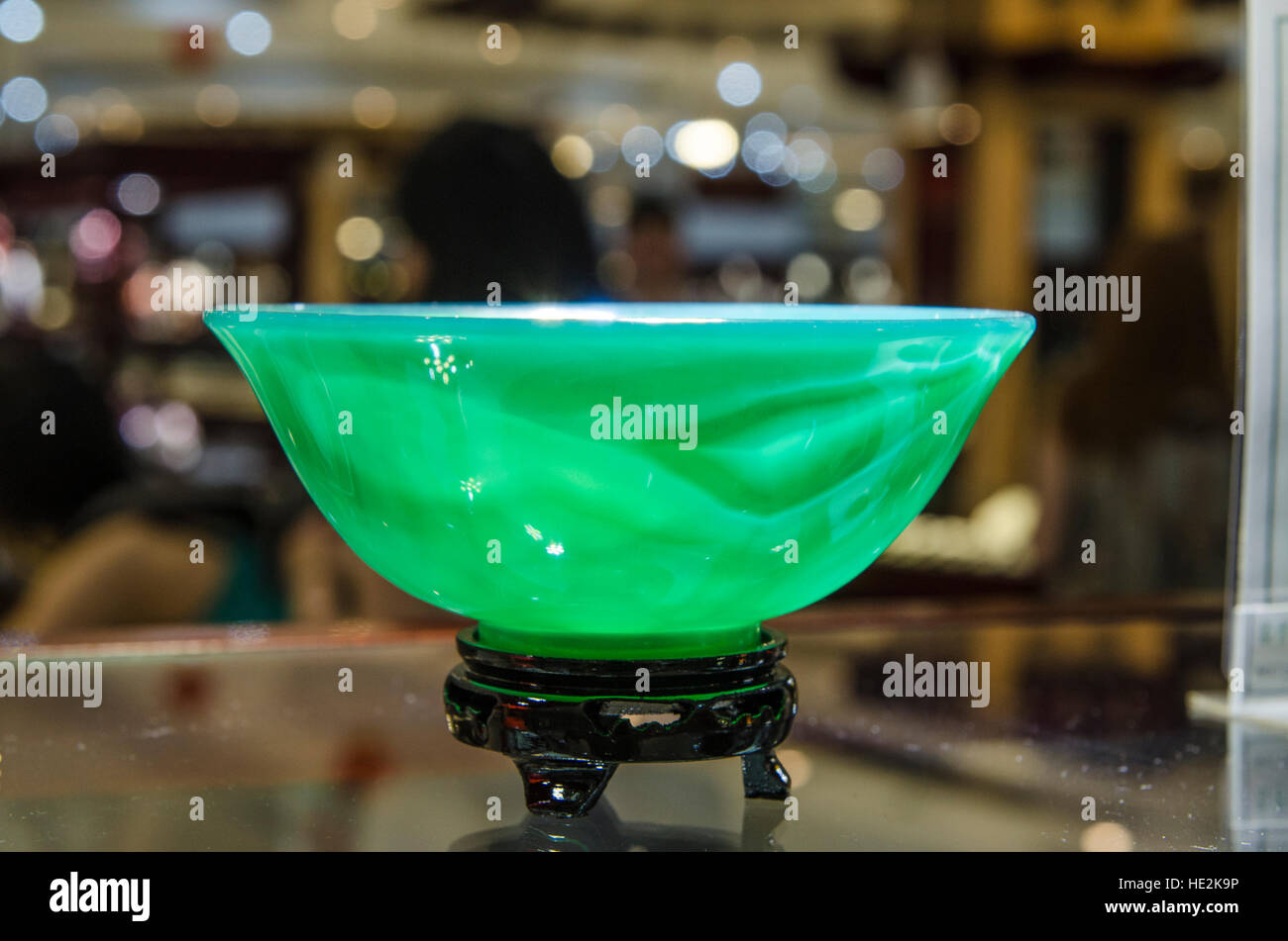 Jade bowl at the Jade Carving factory, Beijing, China Stock Photo Alamy