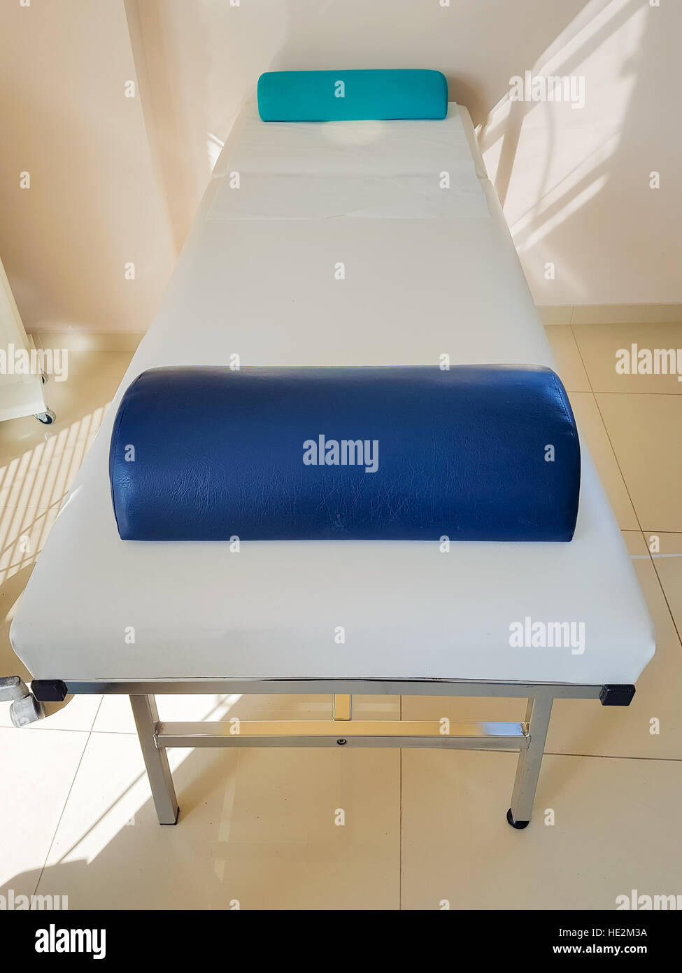 Medical bed with pillows inside hospital Stock Photo Alamy