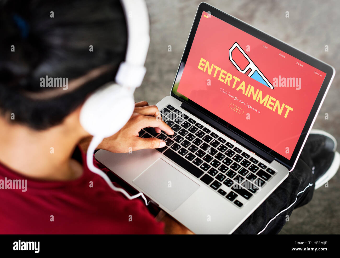 Entertainment 3D Glasses Movie Media Recreation Online Concept Stock Photo