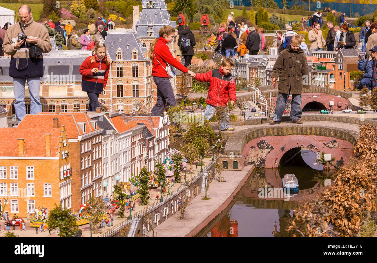 THE HAGUE, NETHERLANDS - Madurodam miniature city amusement park. Stock Photo