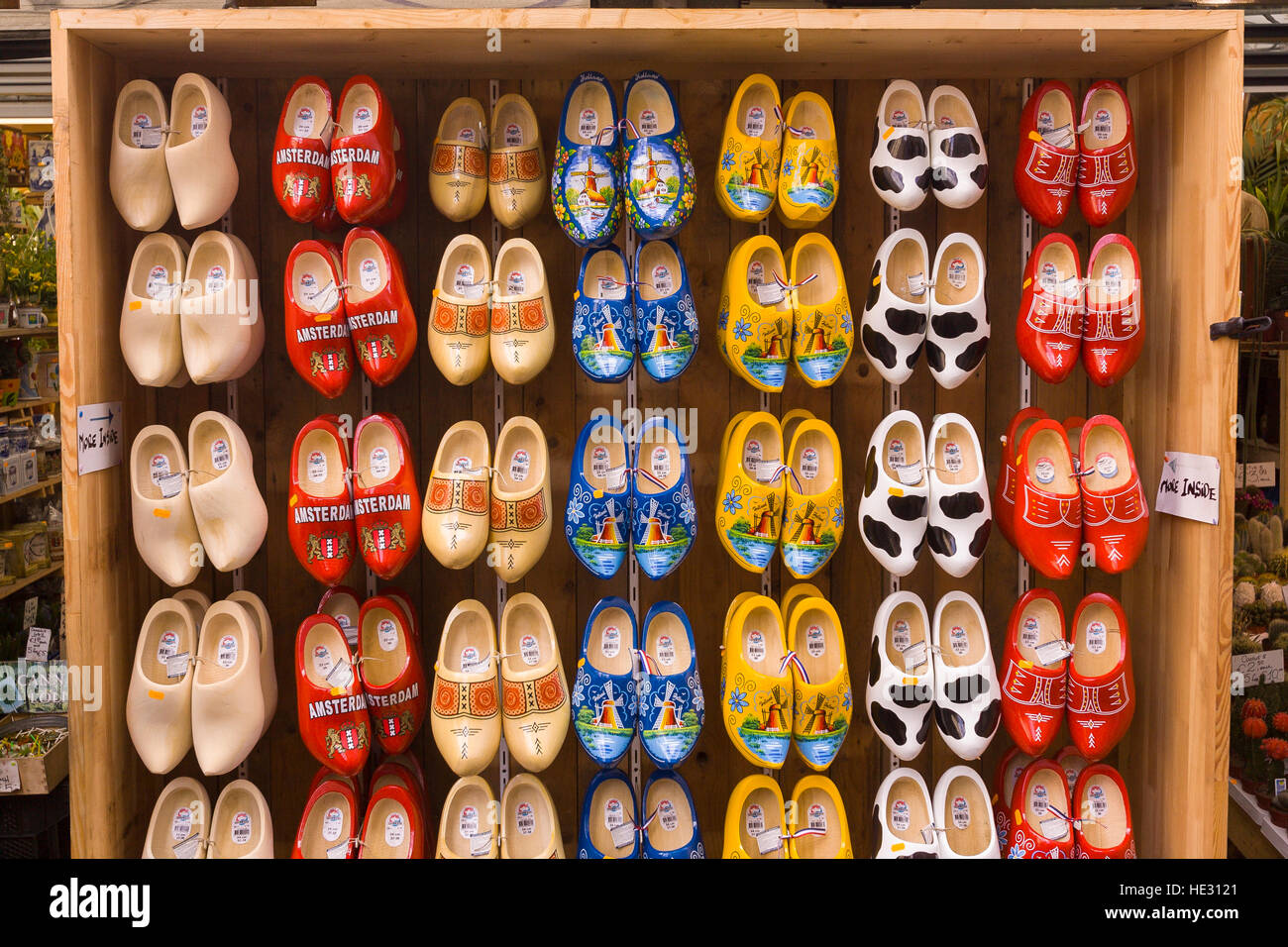 AMSTERDAM, NETHERLANDS Wooden shoes for sale Stock Photo Alamy