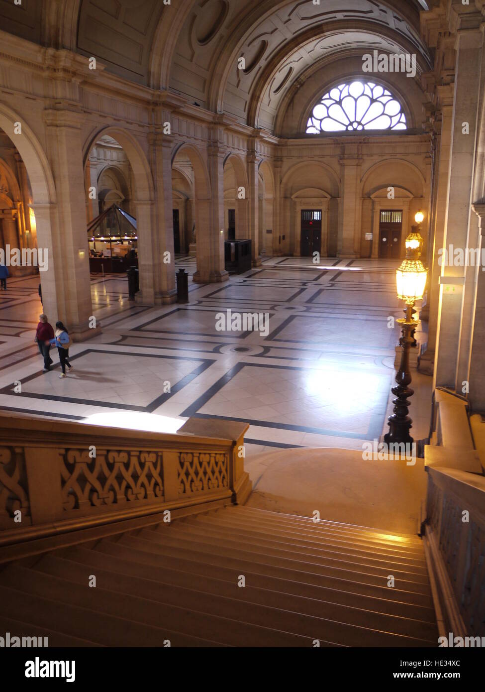 Inside the Palais de Justice de Paris (courthouse), stairs and the main