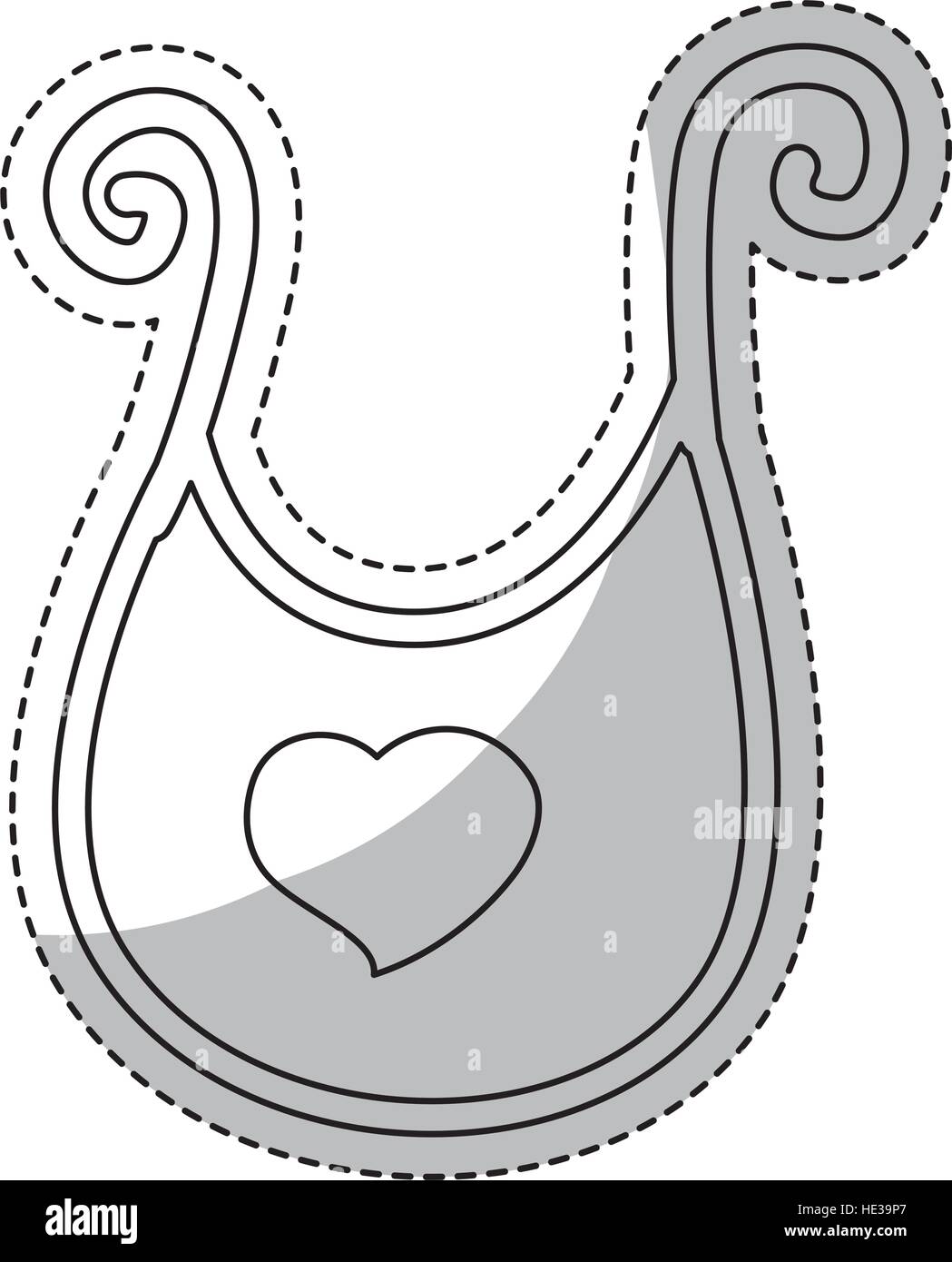 baby bib icon over white background. vector illustration Stock Vector ...
