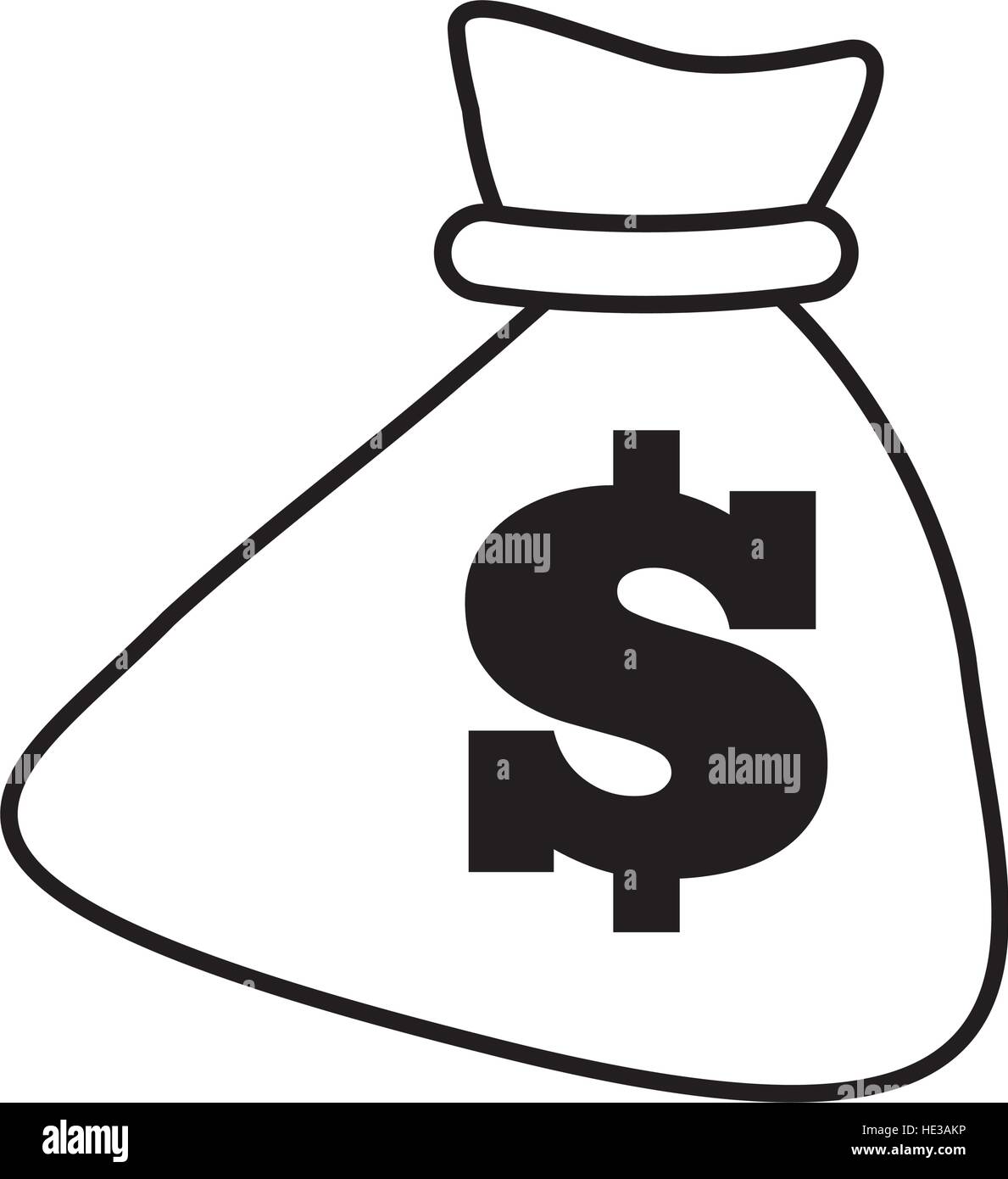 bag money dollar cash line Stock Vector Image & Art Alamy