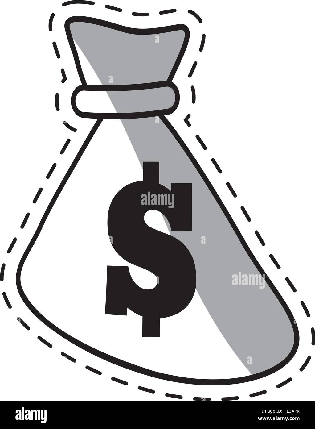 Money bag cutout Stock Vector Images - Alamy