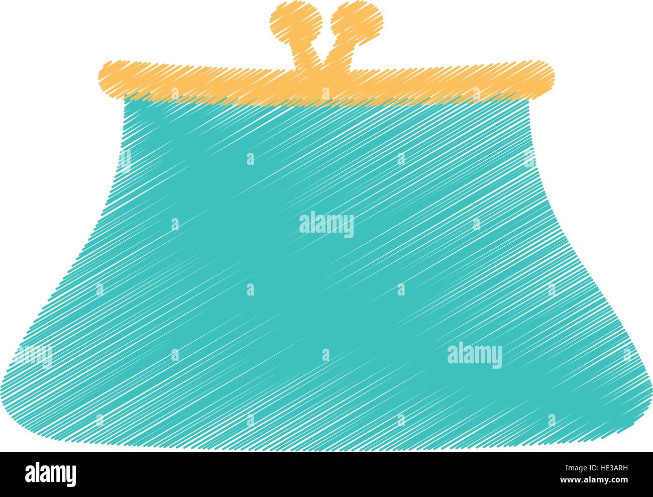 hand draw purse wallet money saving color Stock Vector Image & Art - Alamy