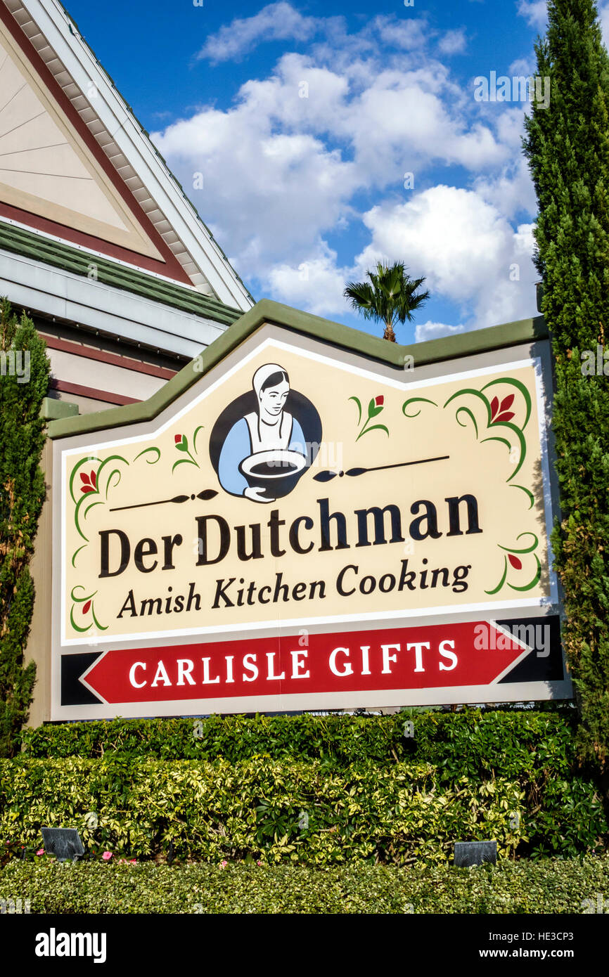 Sarasota Florida Pinecraft Amish community sign Der Dutchman Amish