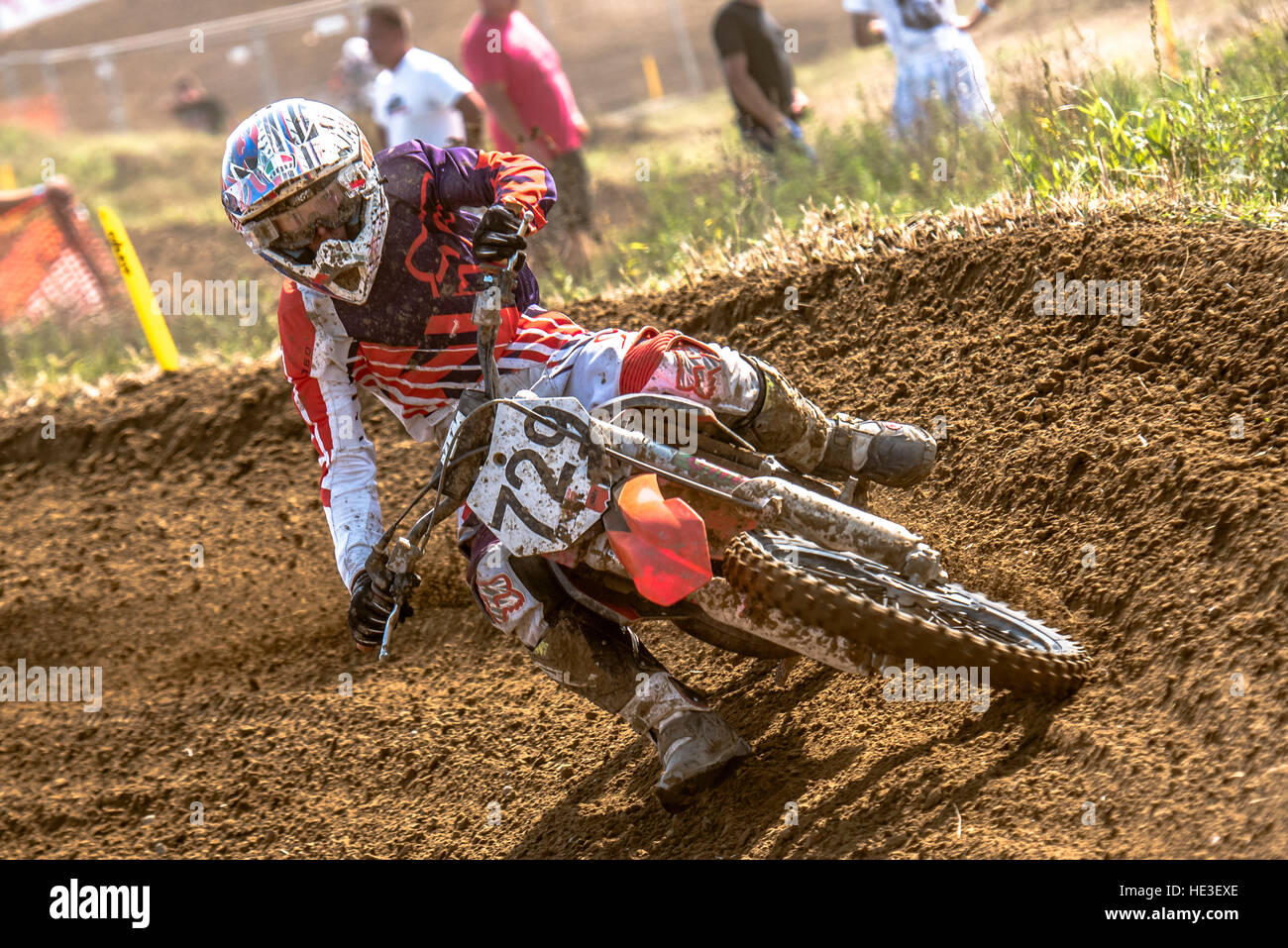 motocross rider in the race Stock Photo - Alamy