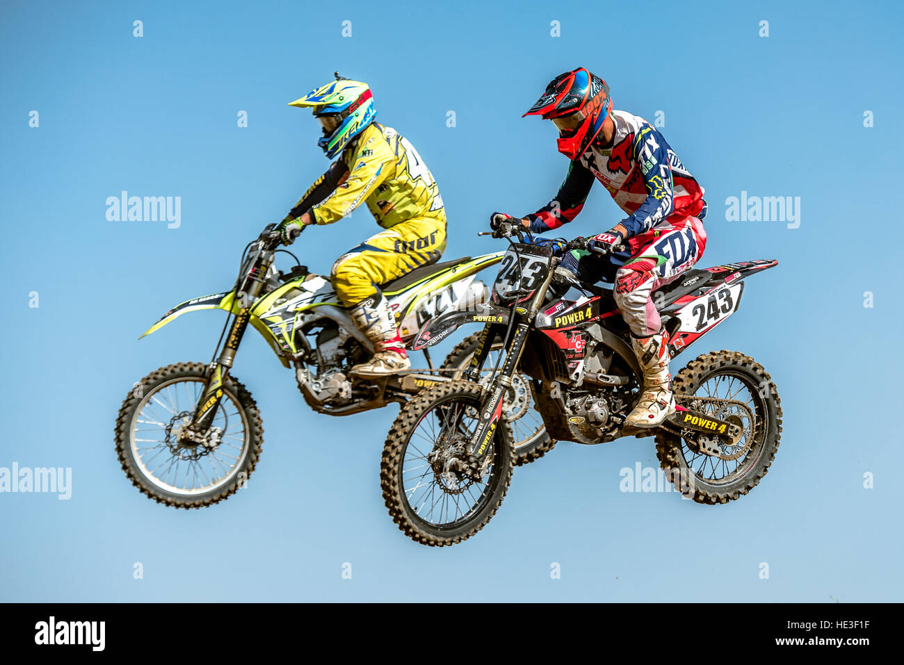 motocross rider in the race Stock Photo - Alamy