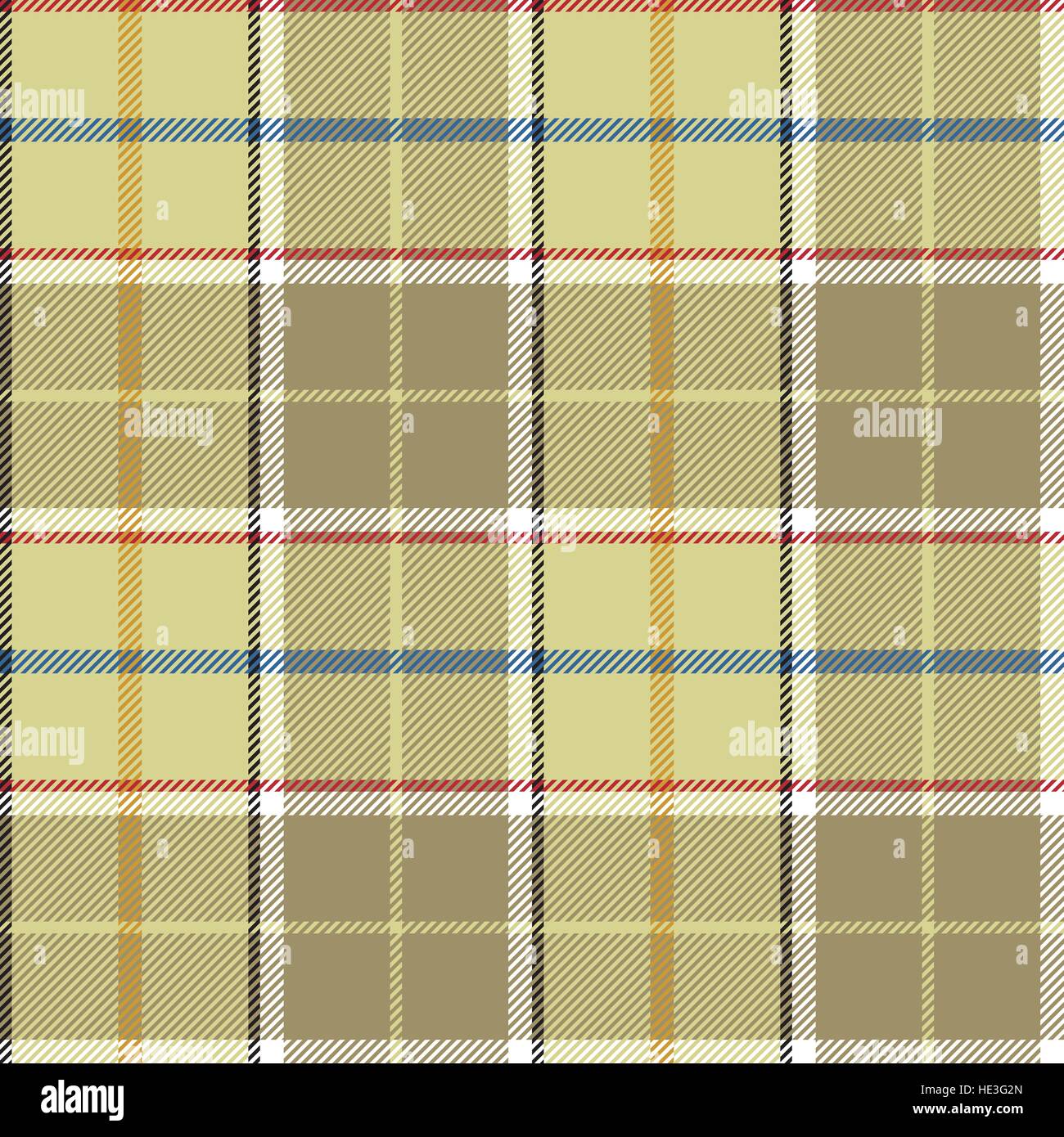 Beige tartan fabric texture seamless pattern. Vector illustration Stock ...