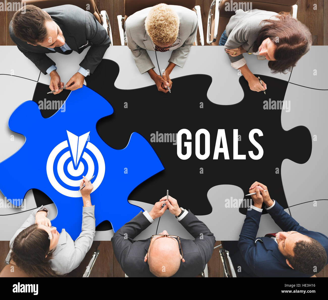 Achievement Success Goals Target Jigsaw Puzzle Concept Stock Photo Alamy