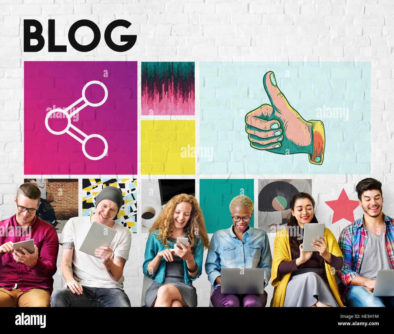 Blog Content Post Site Social Story  Concept Stock Photo