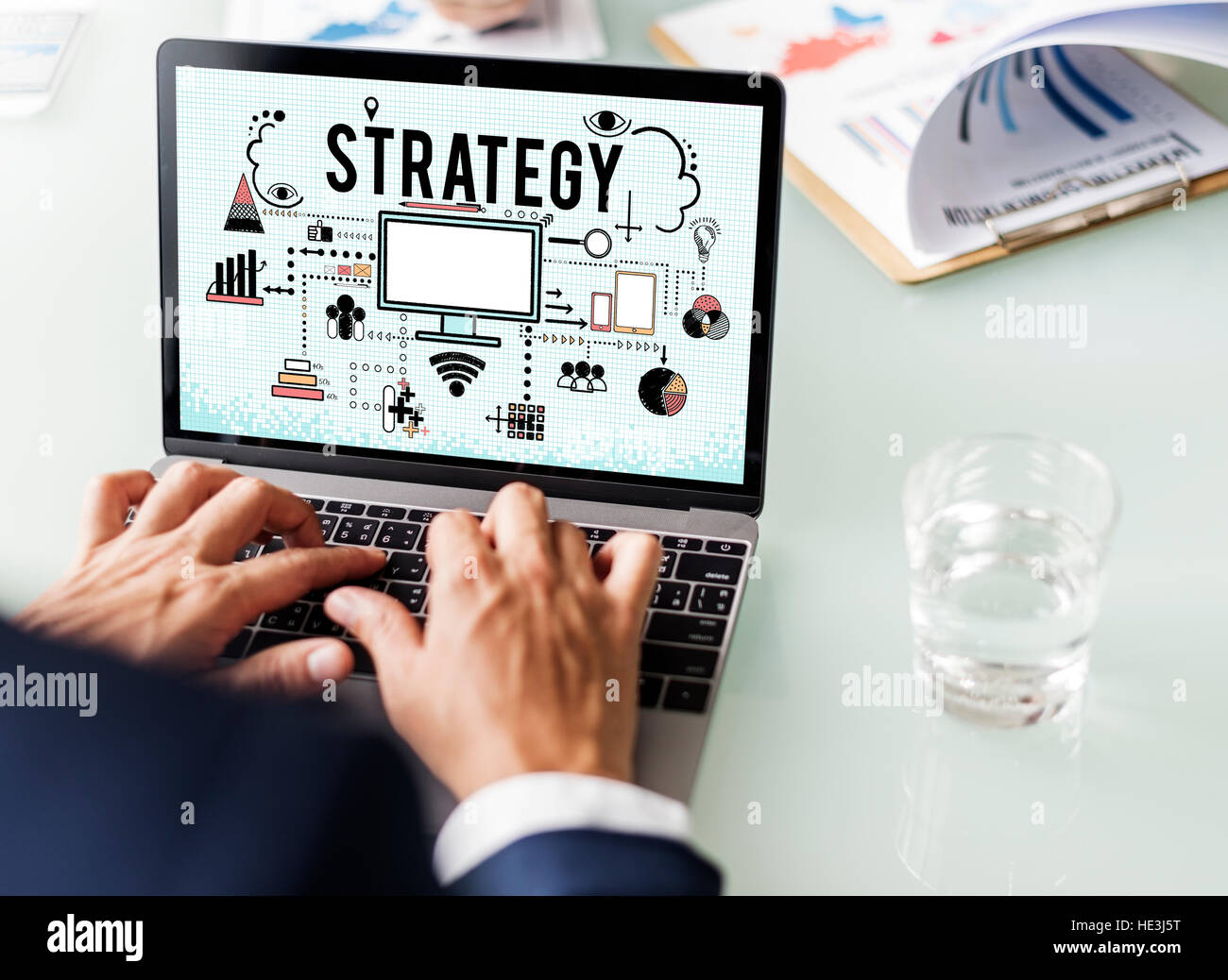 Branding Business Marketing Strategy Concept Stock Photo