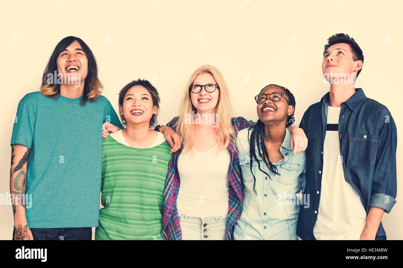 Diversity Students Friends Happiness Concept Stock Photo - Alamy