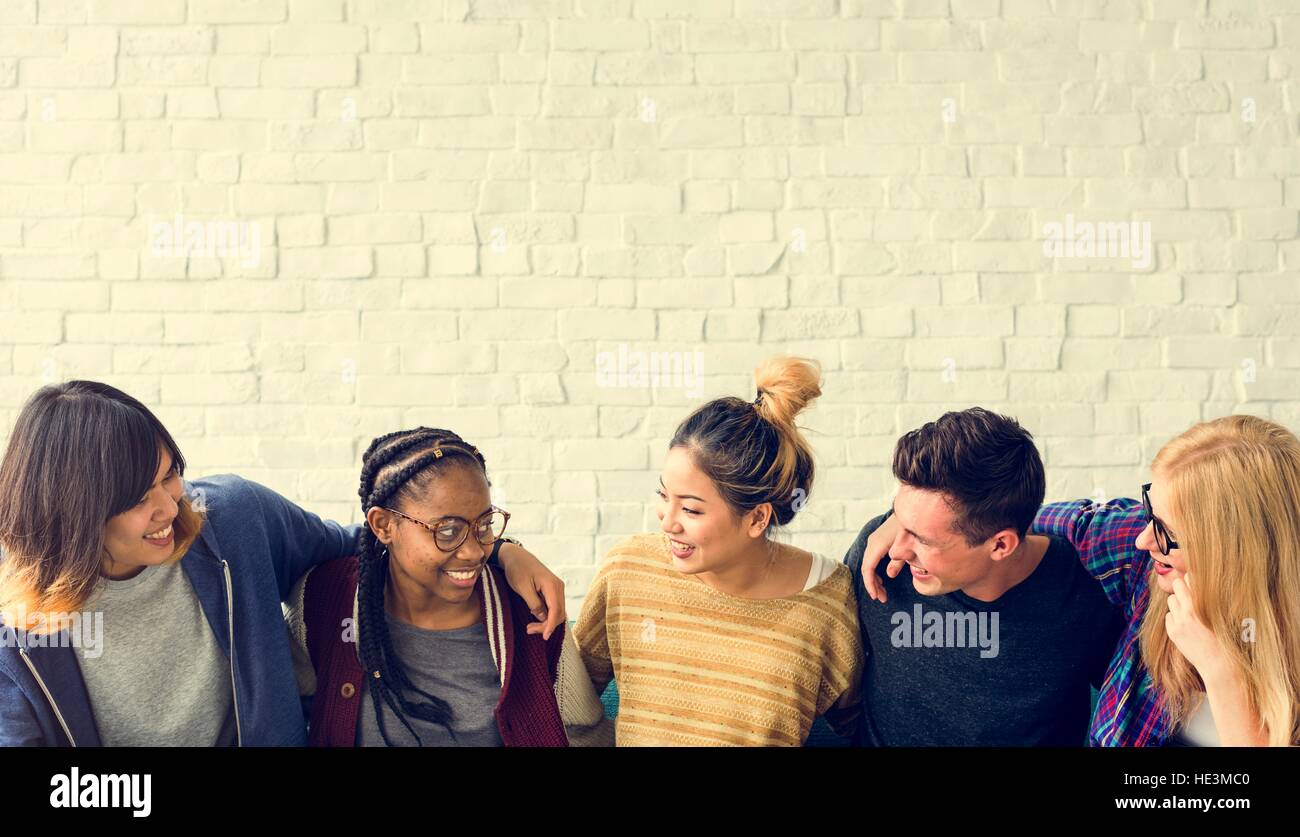 Diversity Students Friends Happiness Concept Stock Photo - Alamy