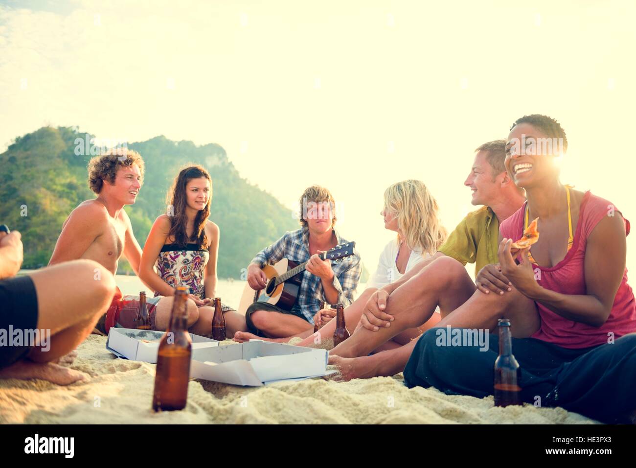 Beach Bikini Happiness Leisure Relaxation Fun Concept Stock Photo - Alamy