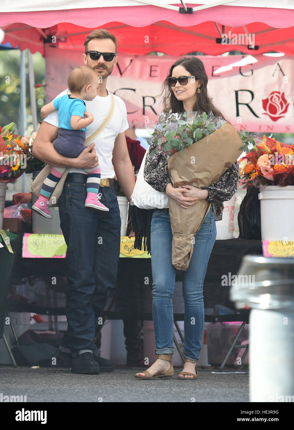 Summer Glau and her husband Val Morrison and their daughter Milena