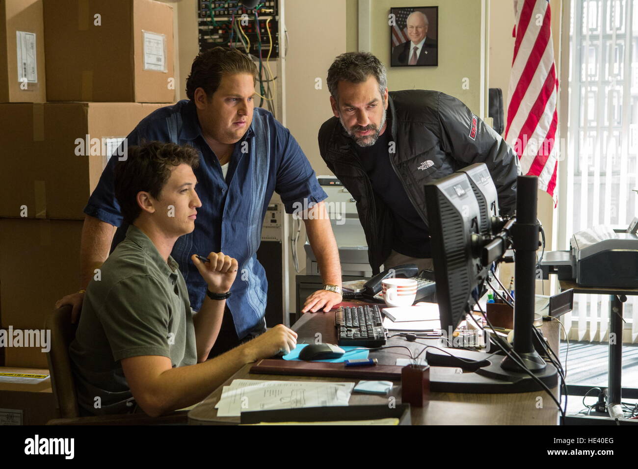 RELEASE DATE: August 19, 2016 TITLE: War Dogs STUDIO: DIRECTOR: Todd Phillips PLOT: Based on the true story of two young men, David Packouz and Efraim Diveroli, who won a $300 million contract from the Pentagon to arm America's allies in Afghanistan STARRING: JONAH HILL, MILES TELLER (Credit: © Green Hat Films/Entertainment Pictures/ZUMAPRESS.com) Stock Photo