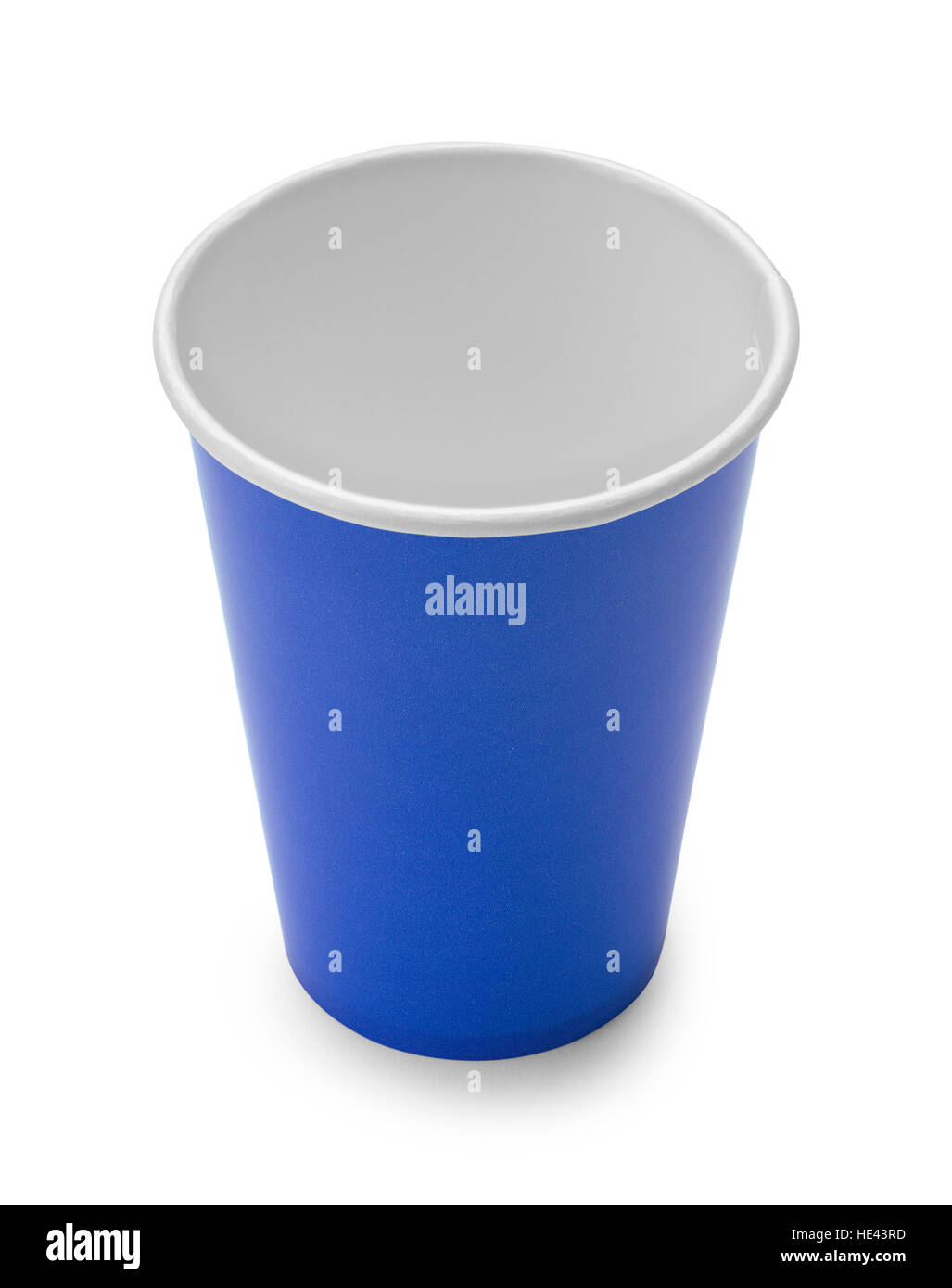New Blue Paper Cup Isolated on White Background Stock Photo - Alamy