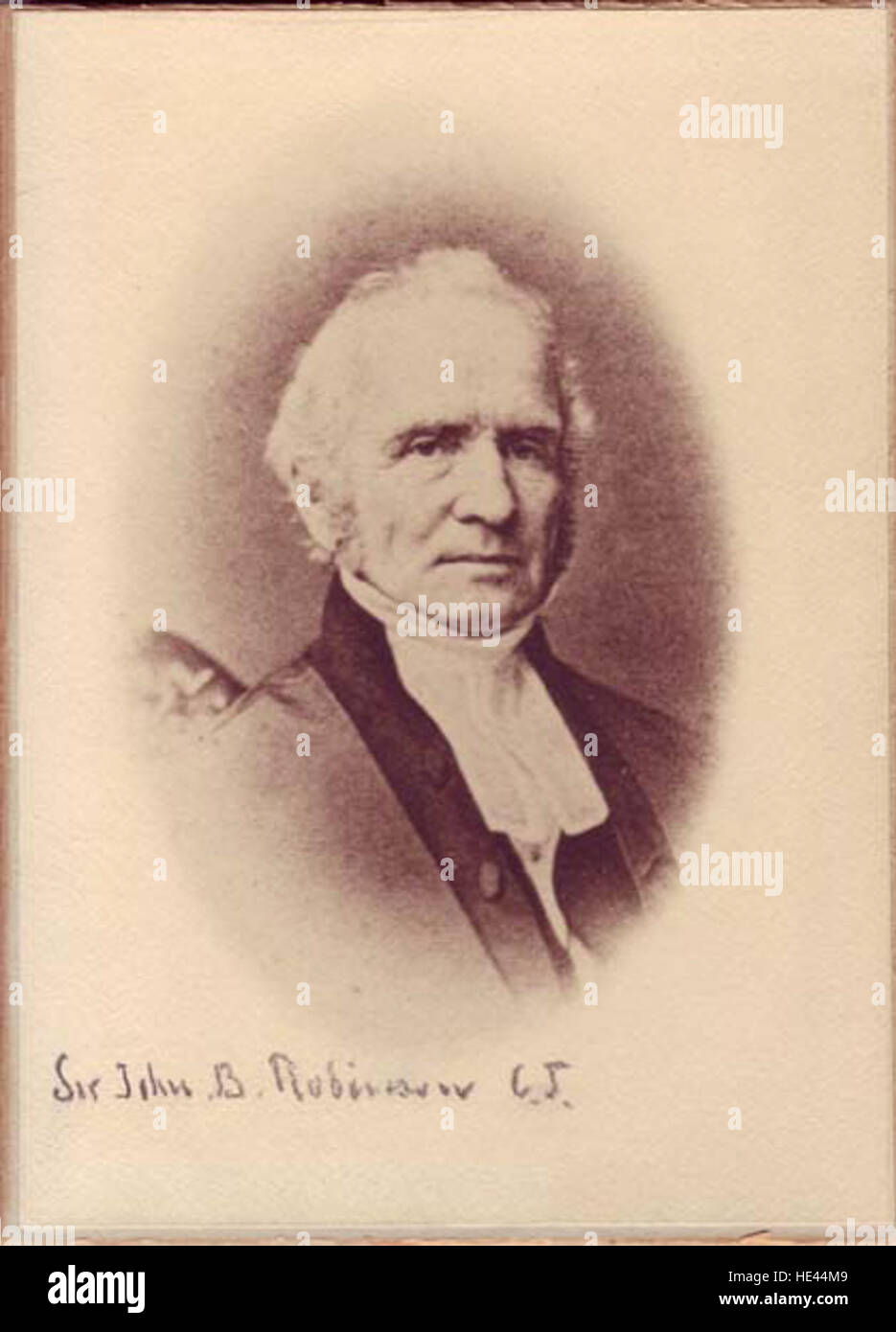 Sir John B. Robinson, C.J Stock Photo Alamy