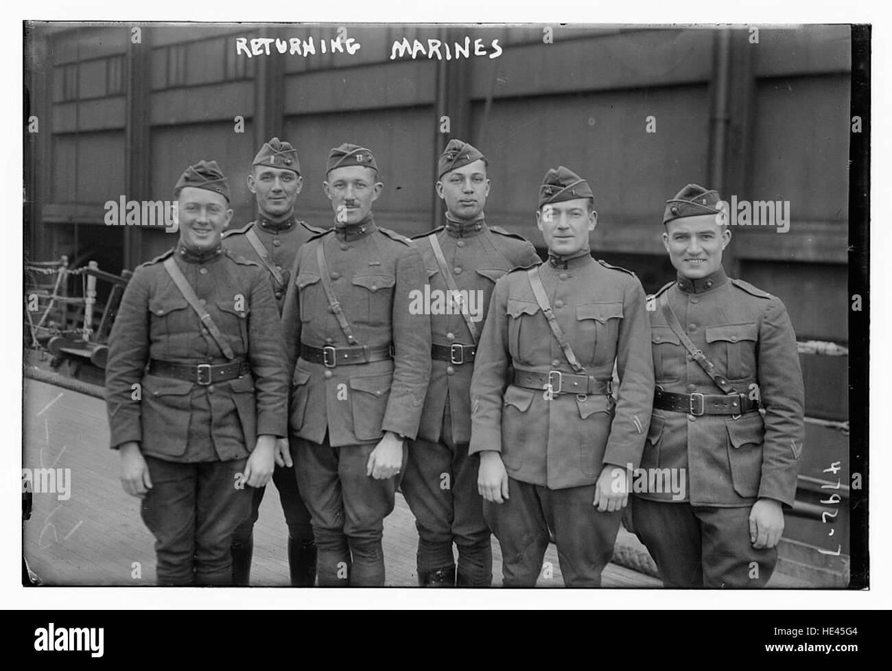 Returning marines Stock Photo