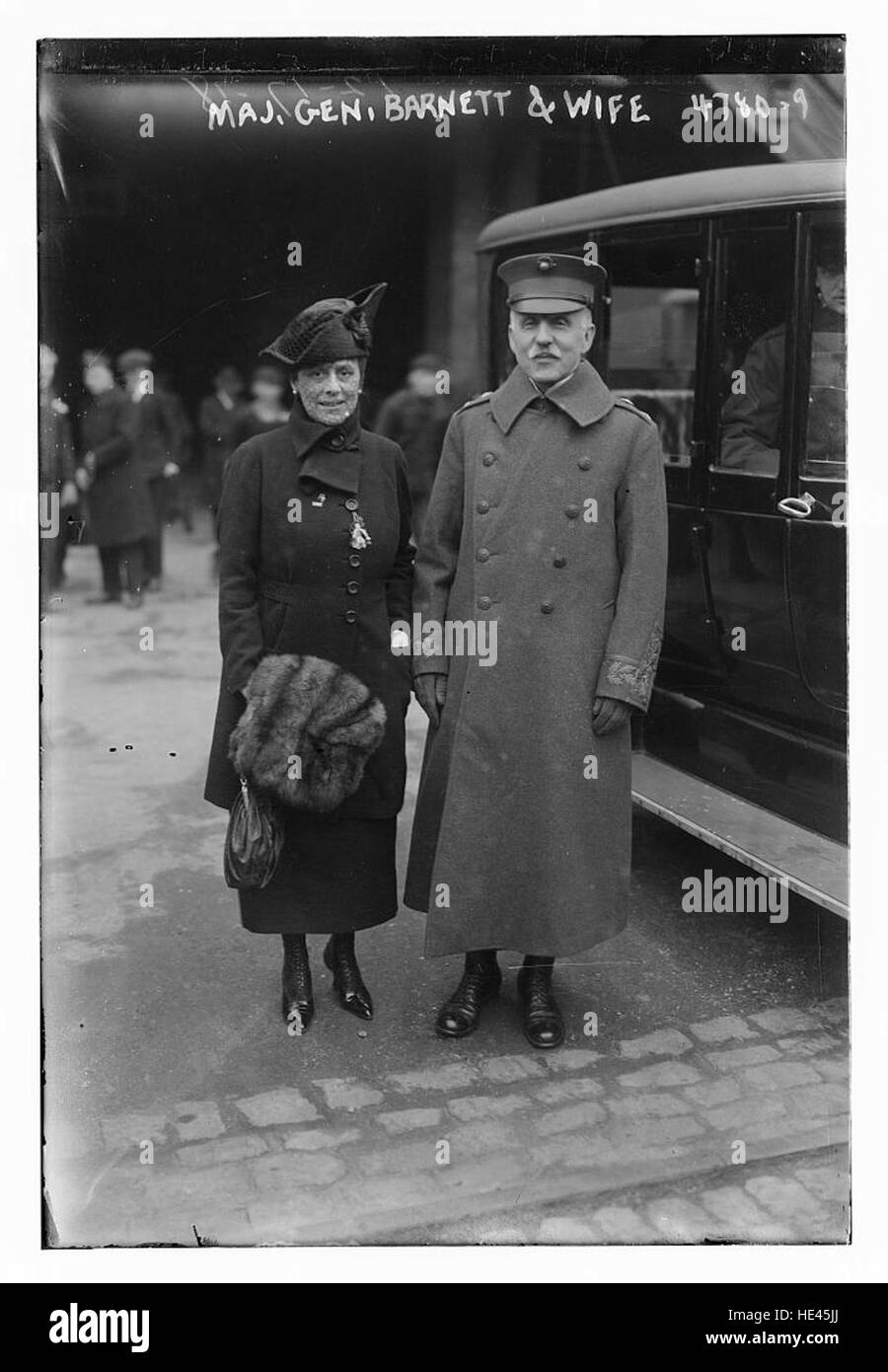 Maj Gen Barnett & wife Stock Photo