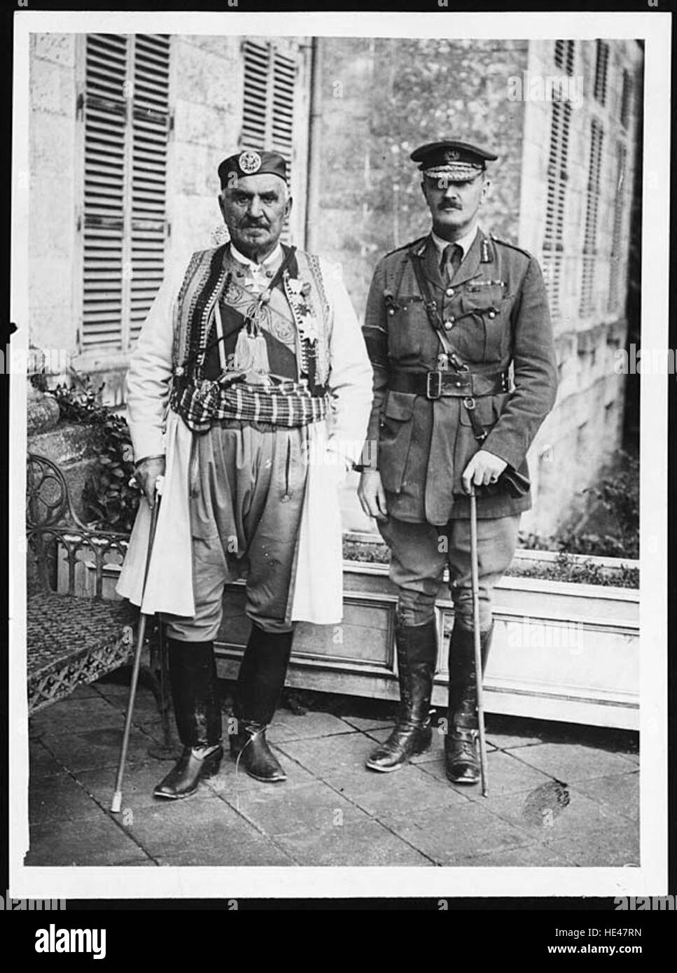 King of Montenegro and Lt Gen Sir EHH Allenby Stock Photo
