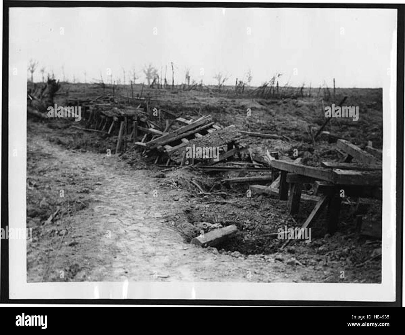Bosch light railway smashed by our guns Stock Photo - Alamy