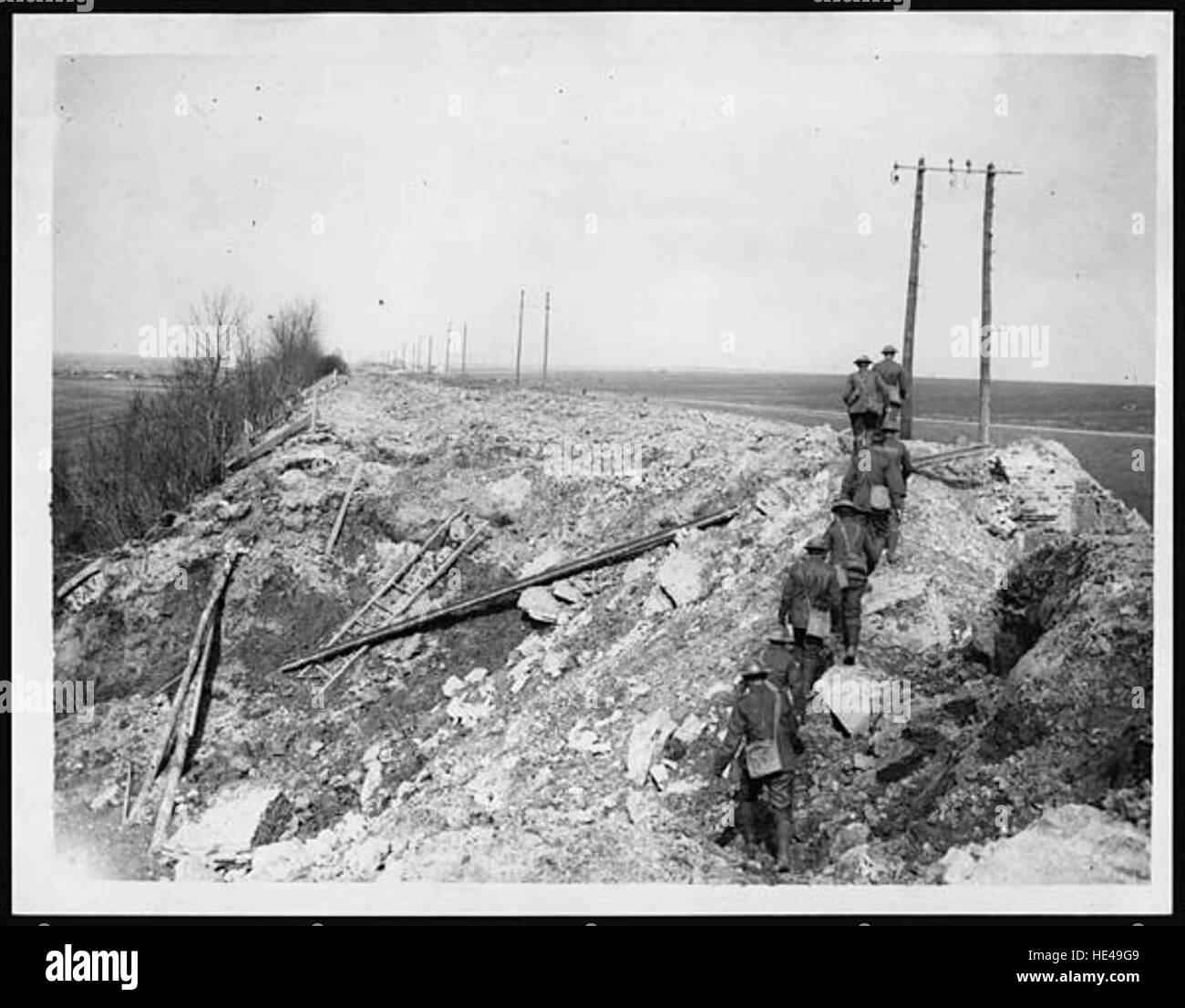 Historical battlefield infrastructure Black and White Stock Photos ...