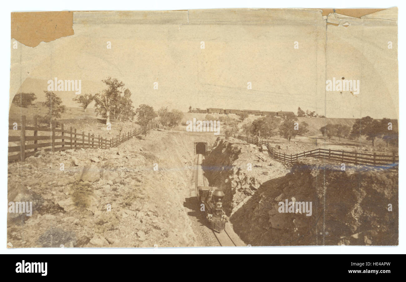 Southern Pacific, Tehachapi Loop, East of Bakersfield, California Stock