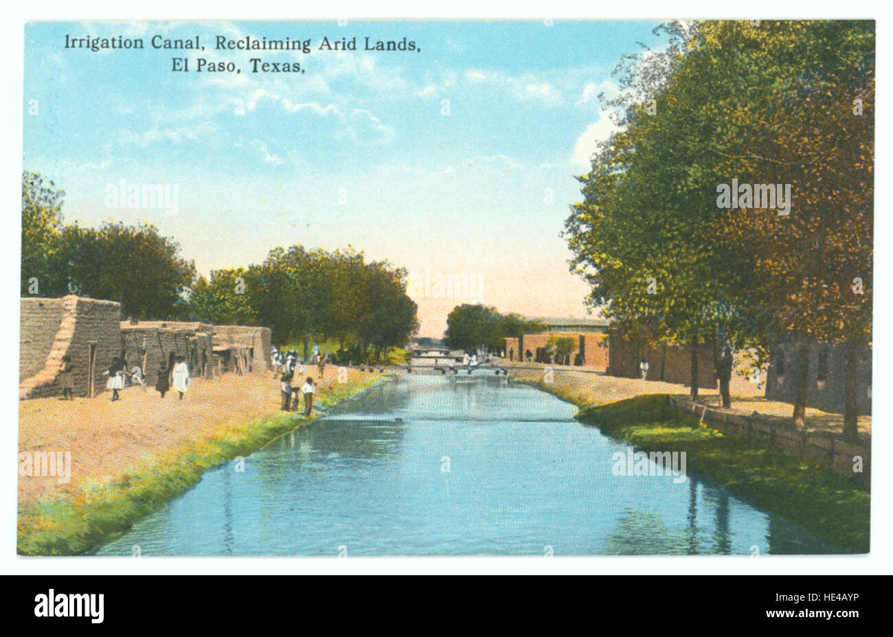 Irrigation Canal, Reclaiming Arid Lands, El Paso, Texas Stock Photo Alamy