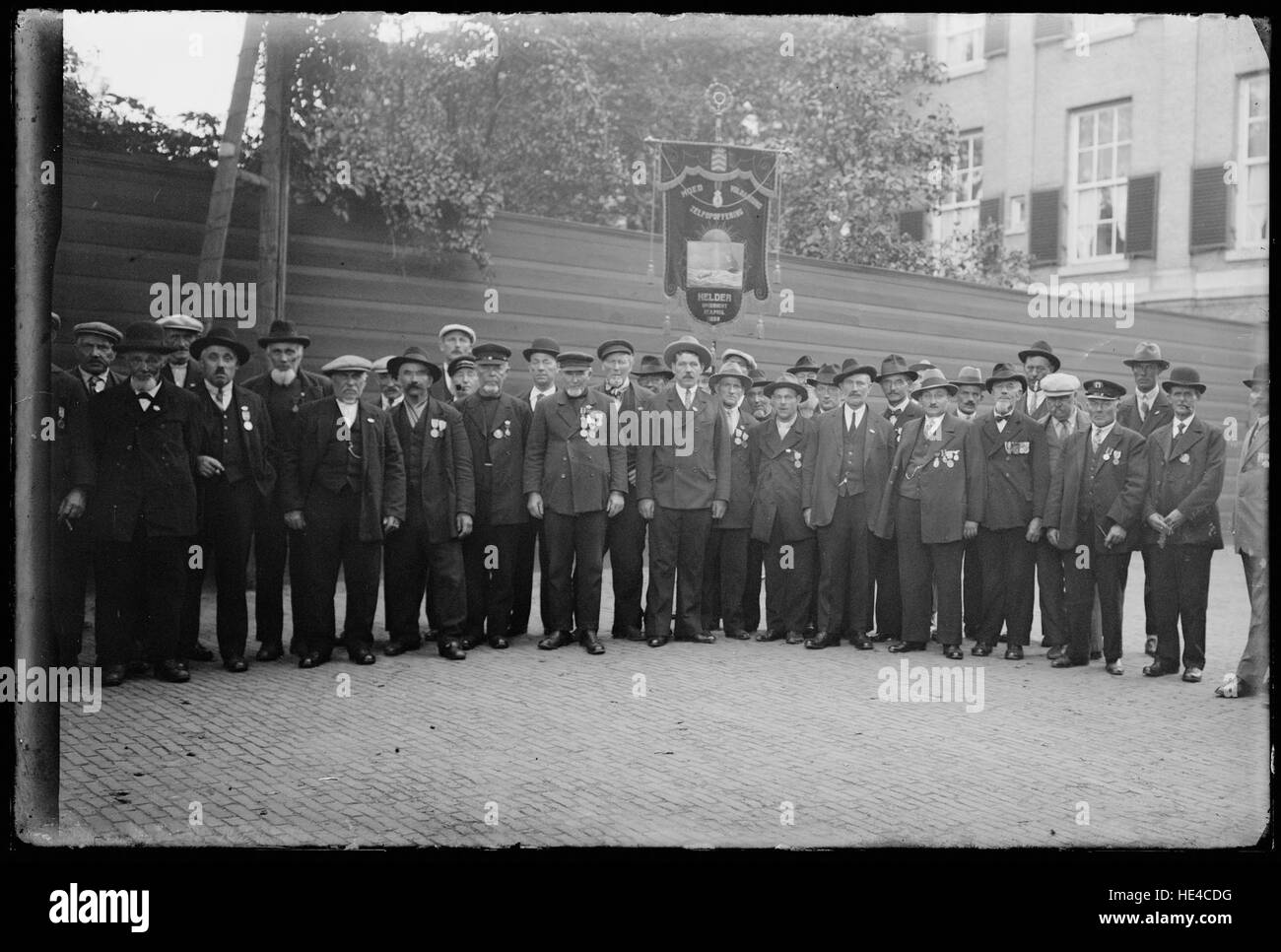 A historical image showing the Reddingbrigade in Den Helder ...