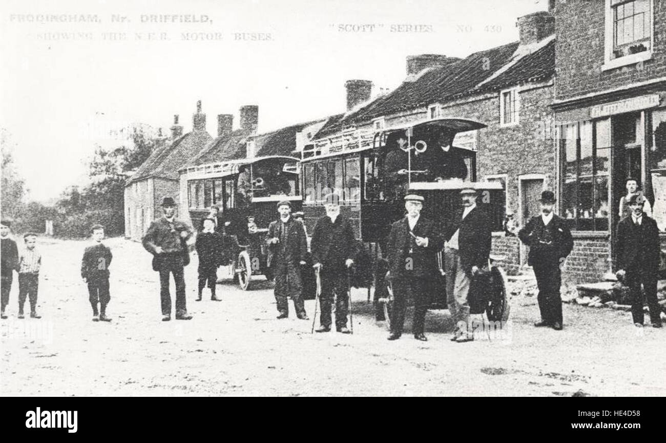 North Frodingham showing NER Motor Buses 1900  PH-2-102 Stock Photo