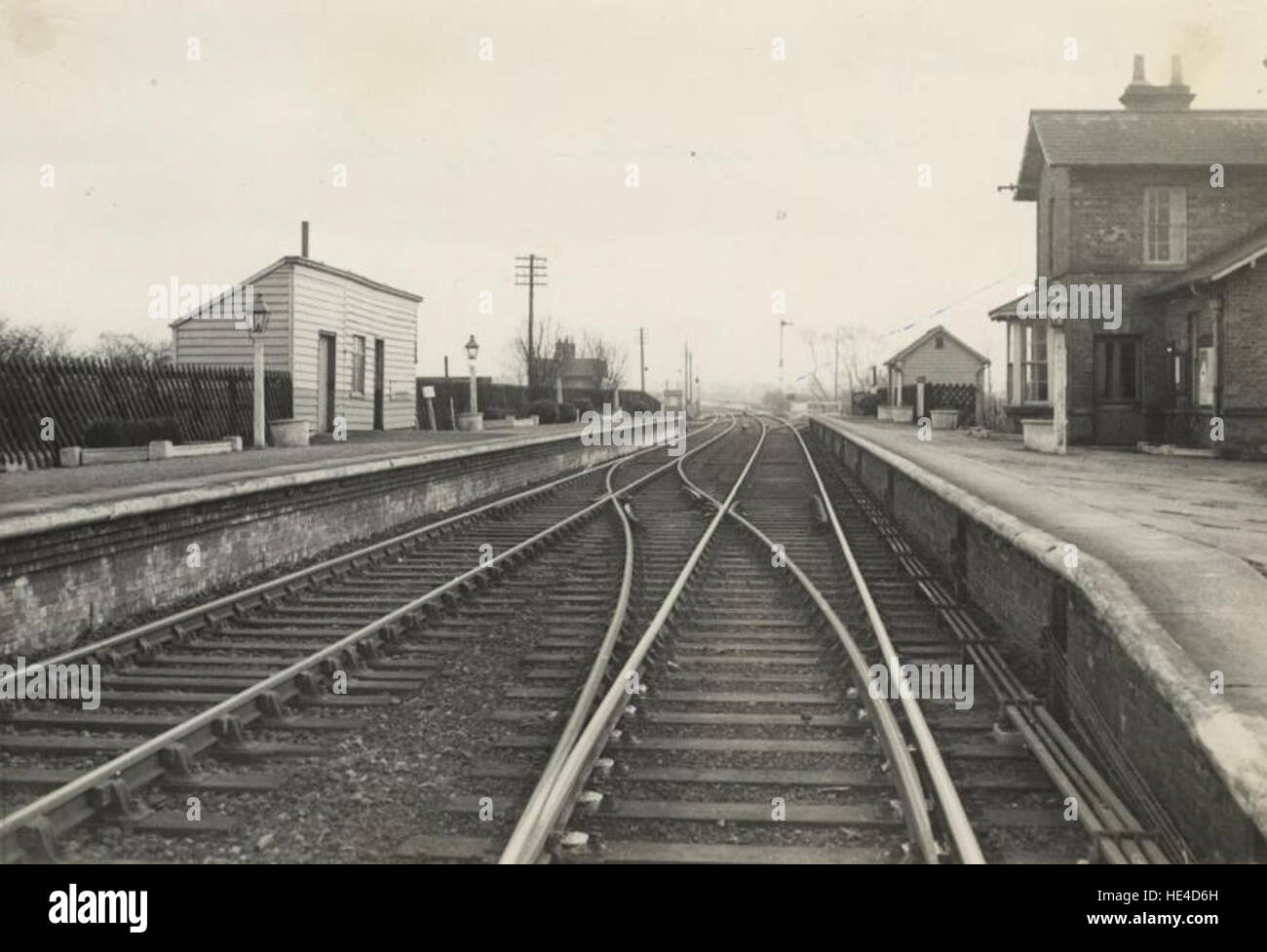 Londesborough Railway Station 1935 DDX12302 Stock Photo Alamy