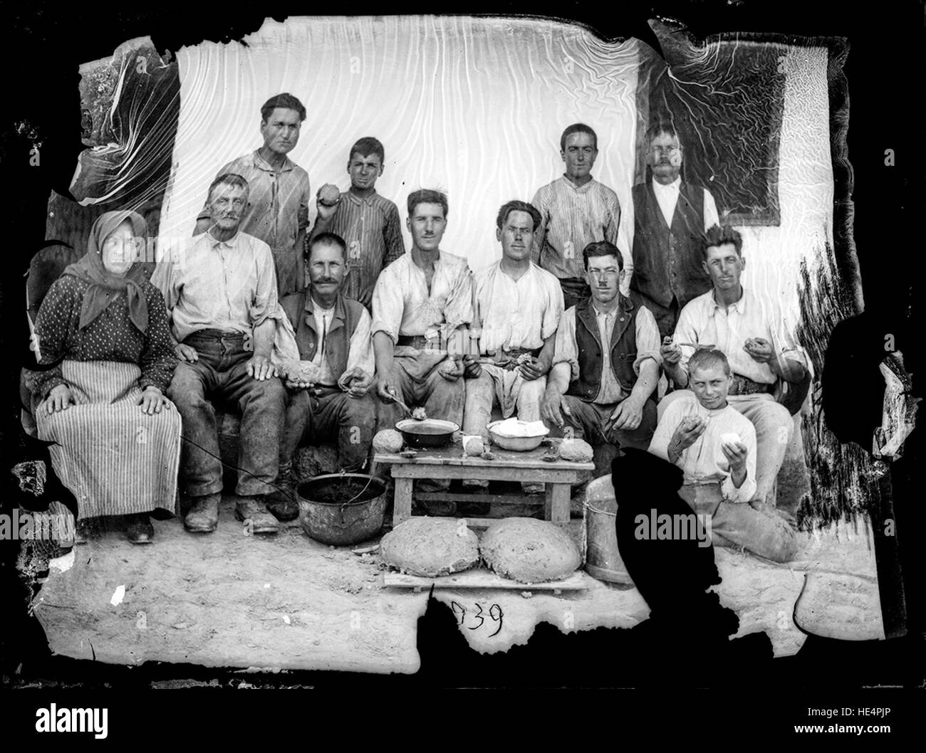 Grup cu mămăligă, 1939 Stock Photo