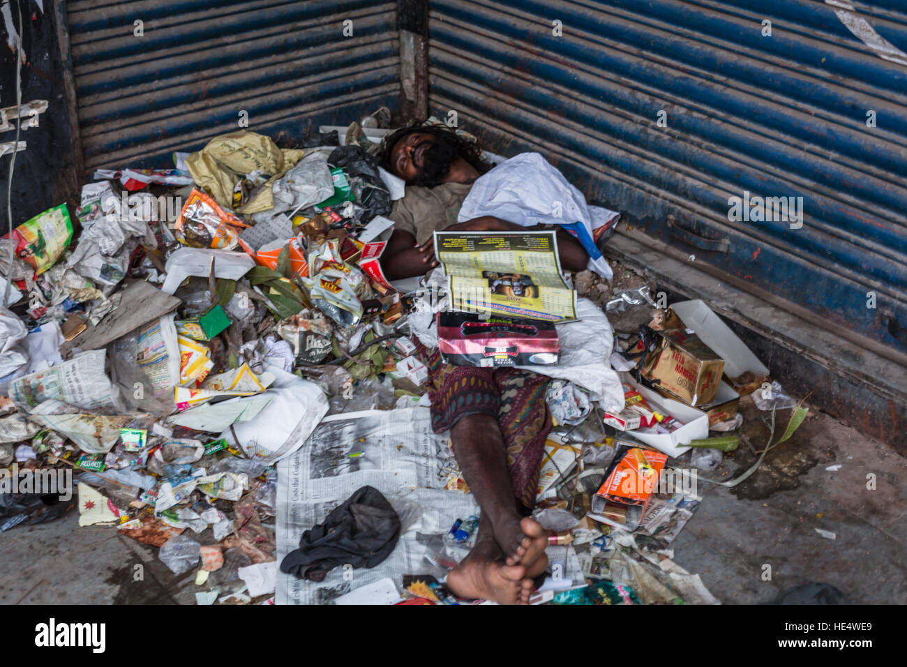 Homeless trash hires stock photography and images Alamy