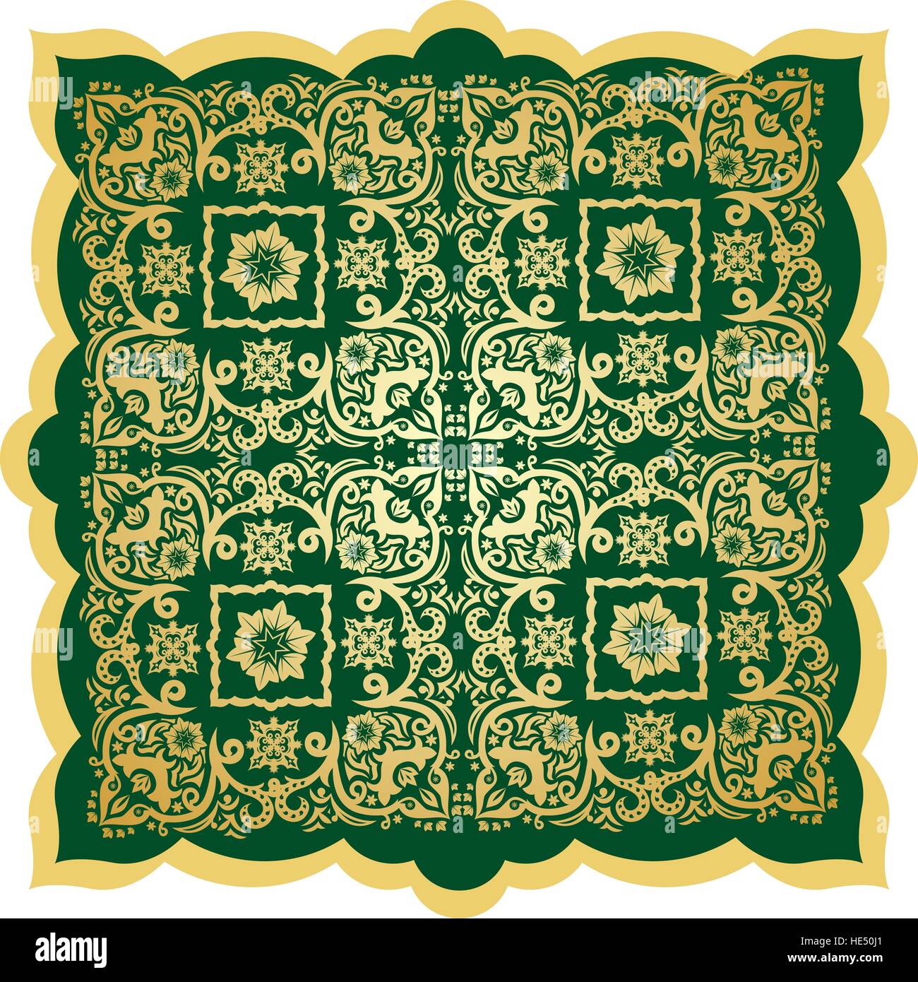 Art Eastern decoration. The illustration on a white background Stock ...