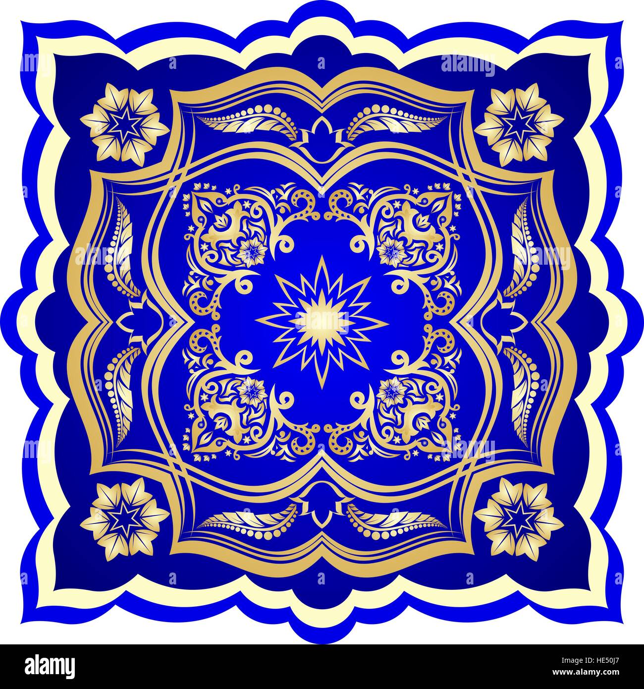 Art Eastern decoration. The illustration on a white background Stock ...