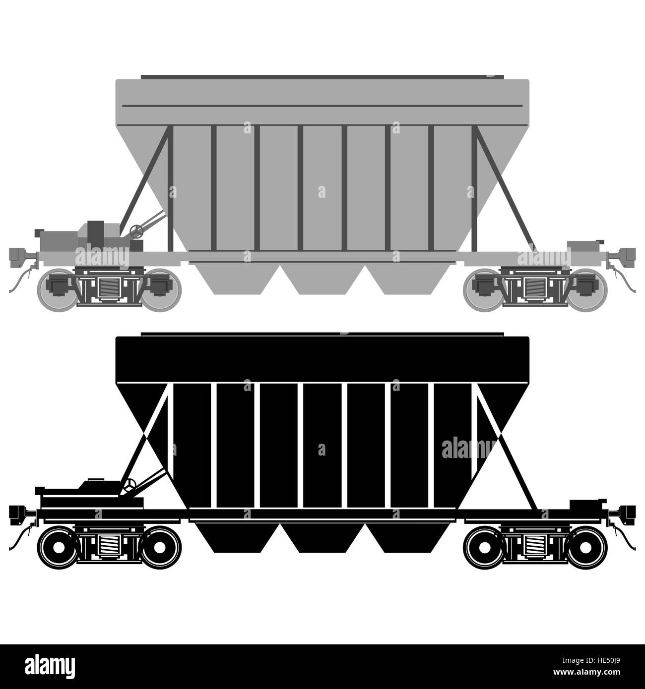 Railway wagons for transportation of goods. The illustration on white background Stock Photo Alamy
