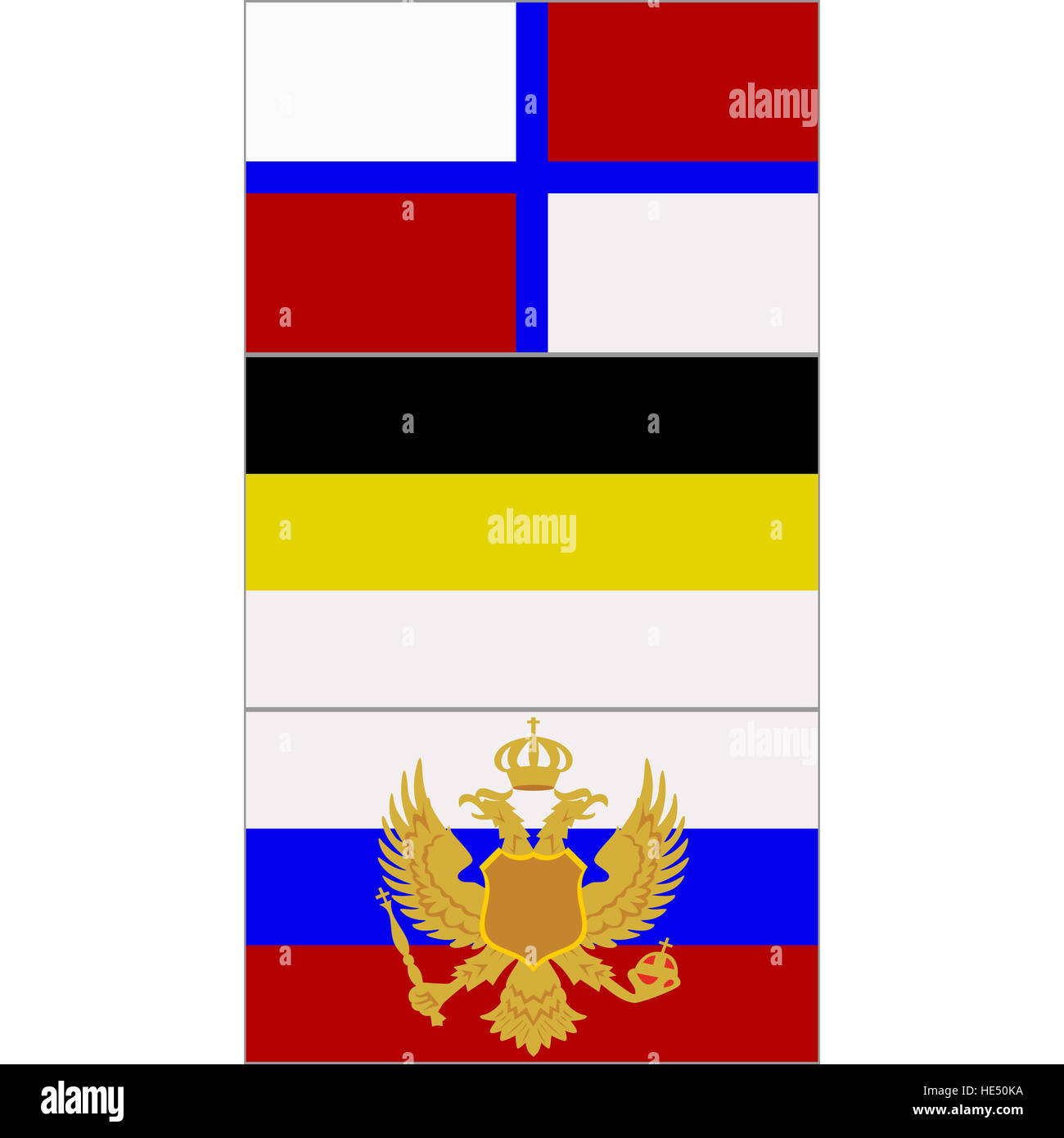 Russian flag with Coat of arms of Russia. Kremlin presidential Coat of arms  of Russia, 3d rendering. Russian eagle. Russian Presidential National embl  Stock Photo - Alamy