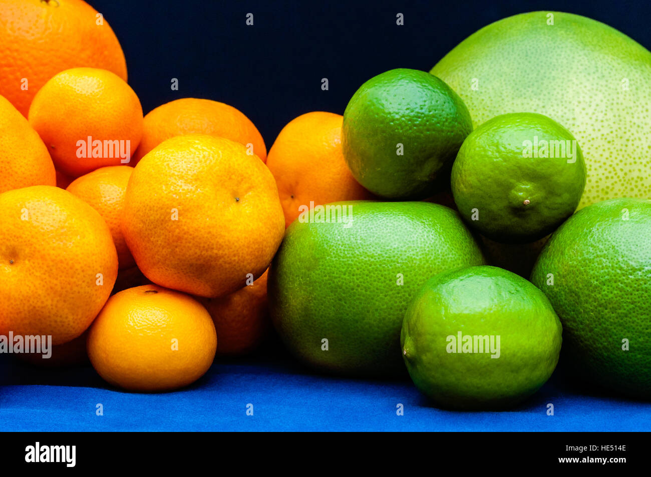 Two Oranges Color In Two color groups of Citruses. Oranges, tangerines, limes, pomelo ...