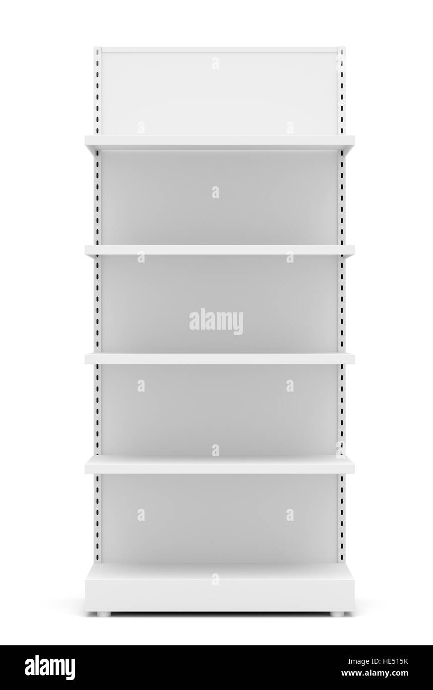 White Empty Retail Shelves Stock Photo Alamy
