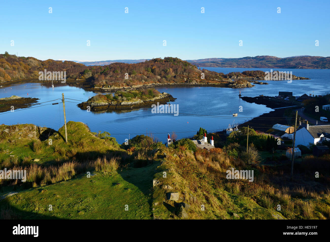 View across Loch Tarbert, an inlet of Loch Fyne, in Argyll and Bute, Scotland Stock Photo