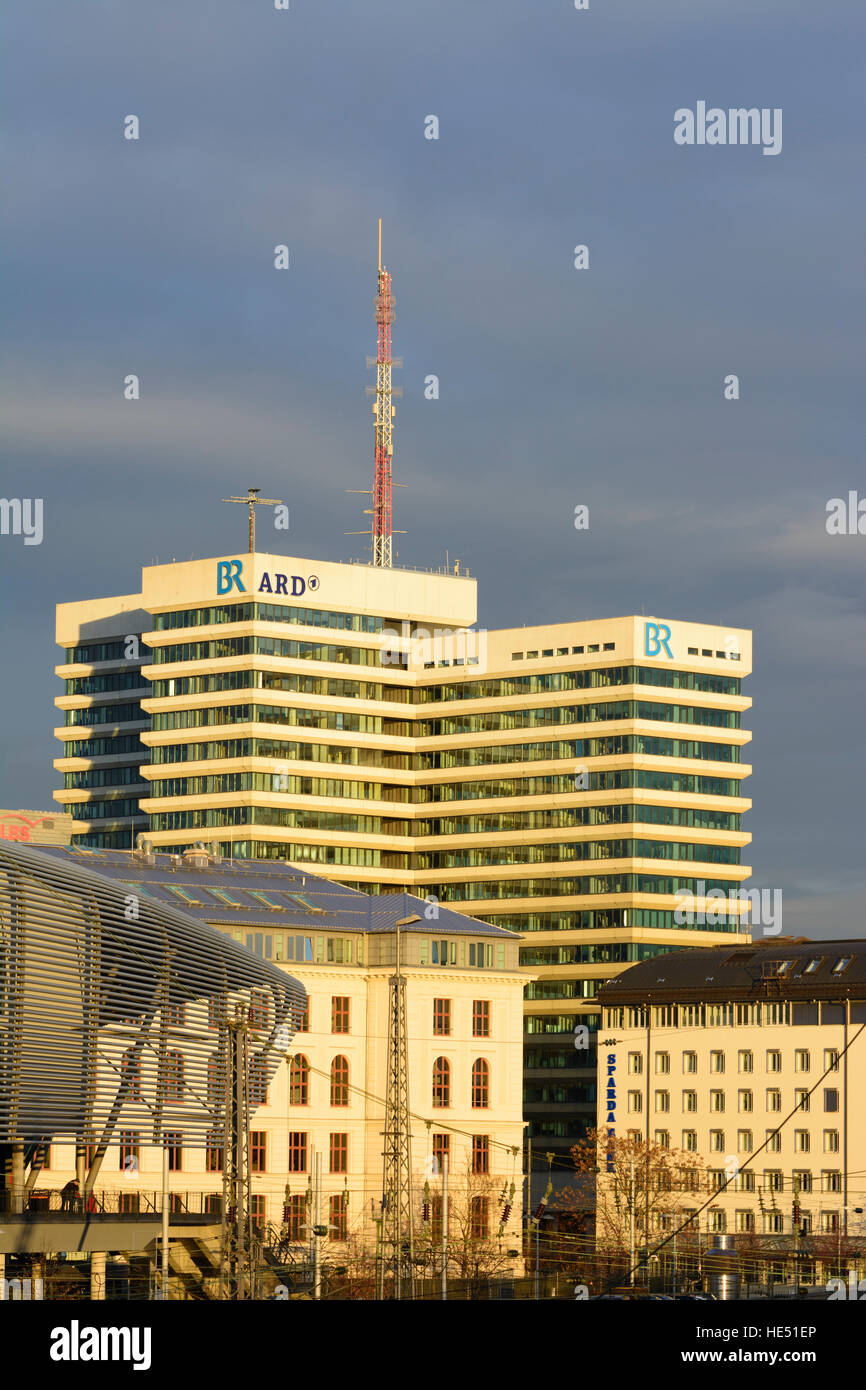München, Munich: Bayerischer Rundfunk (Bavarian Broadcasting) headquarters, Oberbayern, Upper Bavaria, Bayern, Bavaria, Germany Stock Photo