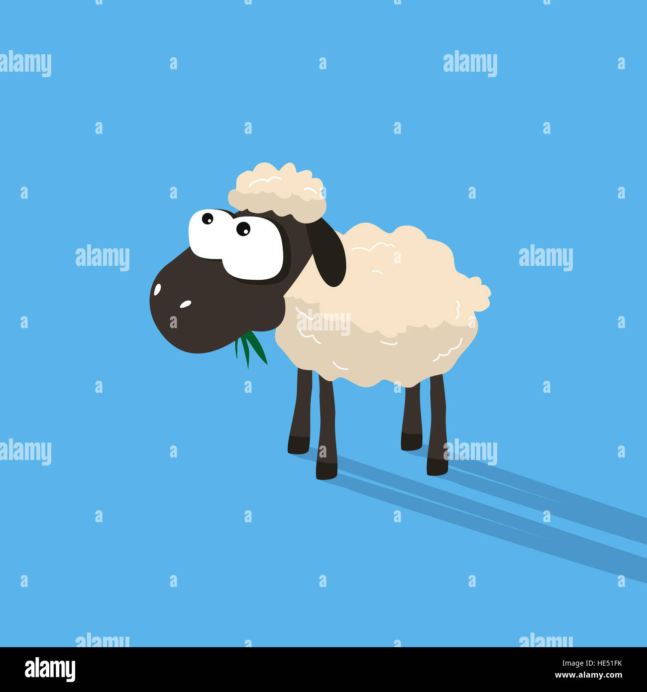 Funny sheep cartoon hi-res stock photography and images - Alamy