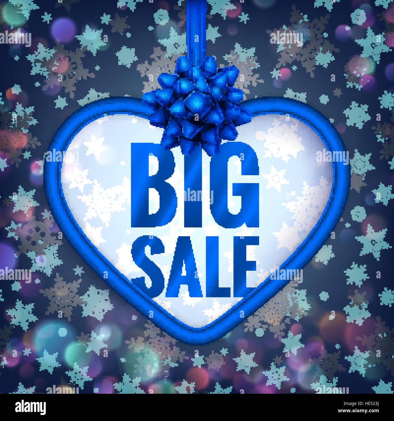 Blue glowing star bokeh holiday background. EPS 10 Stock Vector