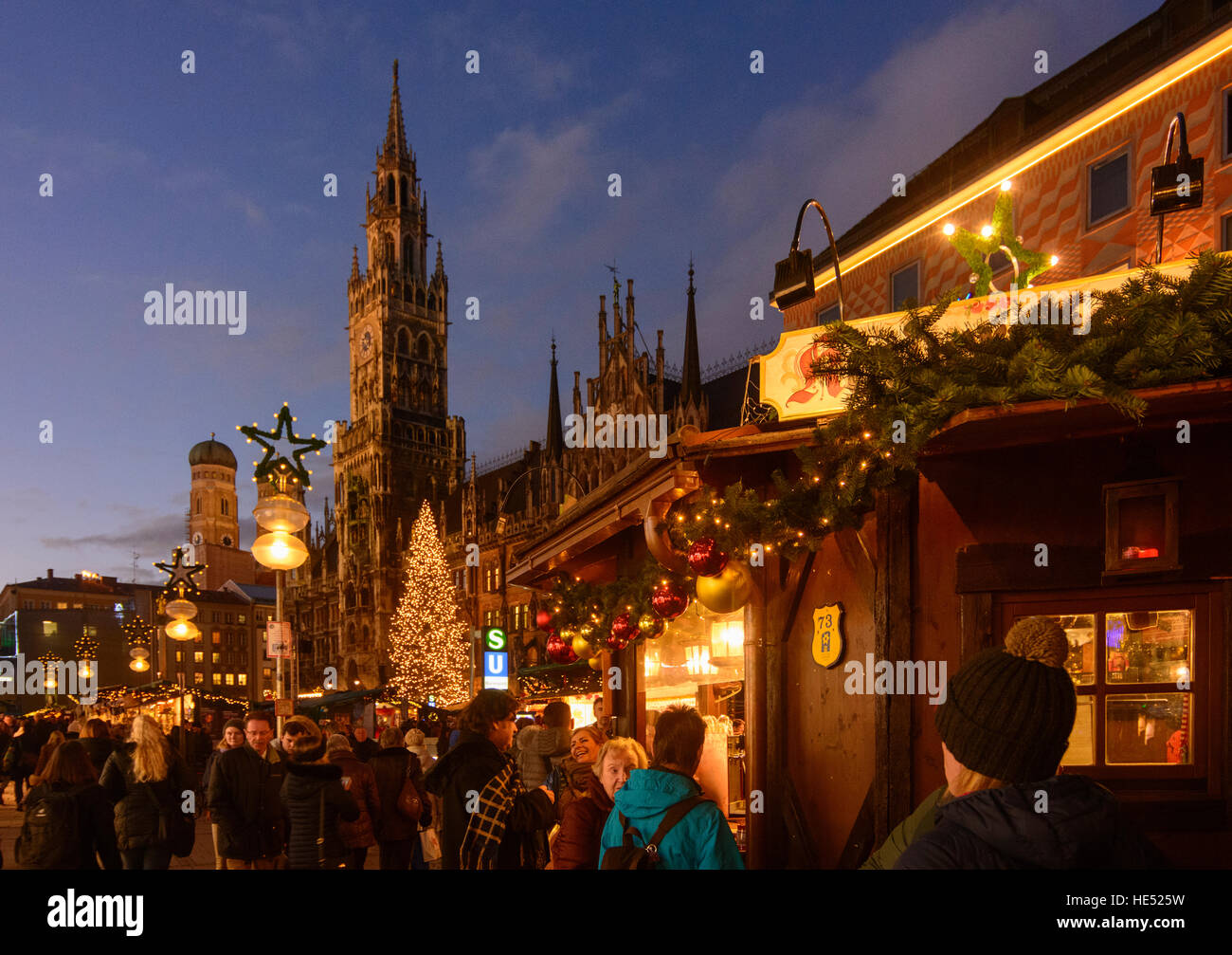 München, Munich Christmas market "Christkindlmarkt" at square