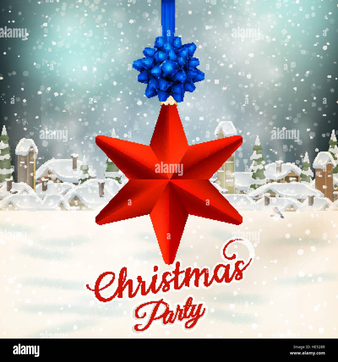 Holiday Merry Christmas party template. EPS 10 Stock Vector