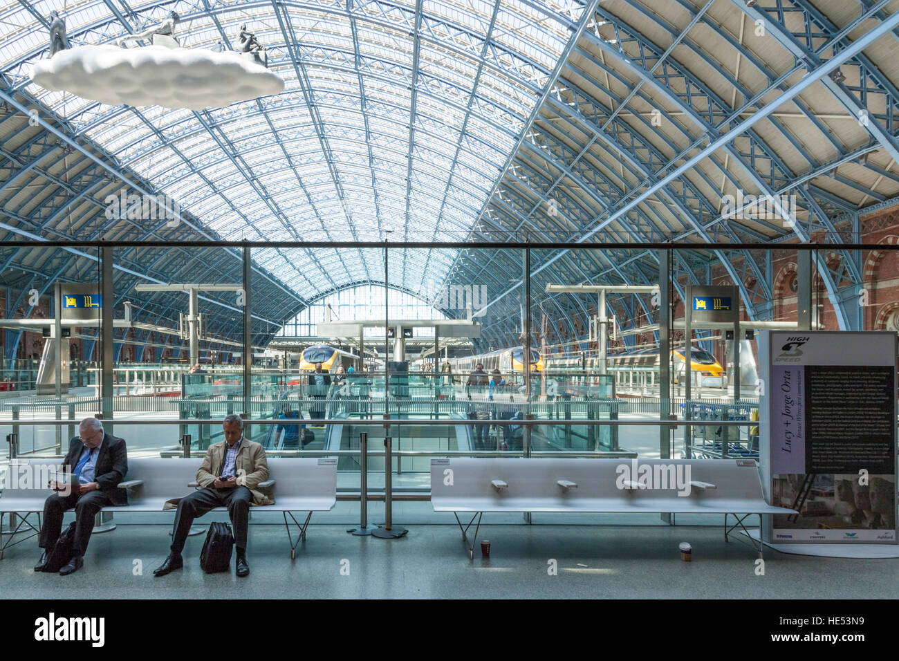 St Pancras International Station interior, London, UK Stock Photo