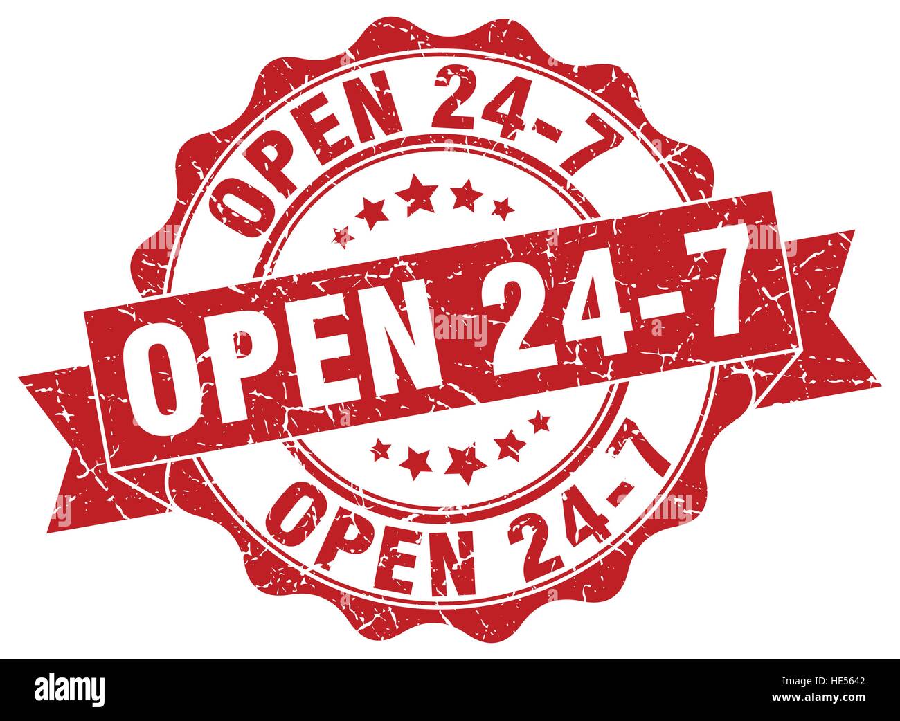 open 24 7 stamp. sign. seal Stock Vector Image & Art - Alamy